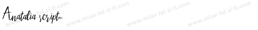 Anatalia script字体转换